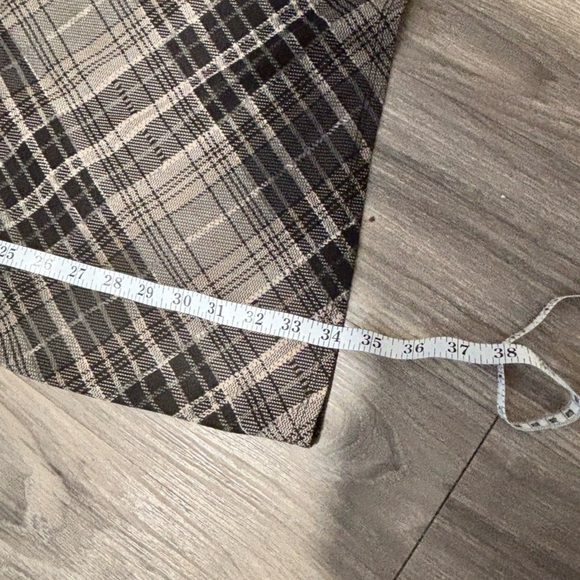 Plaid Square-Neck Slip Dress in Gray and Black - Picture 4 of 4